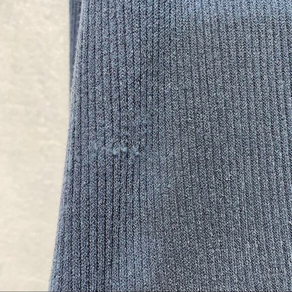 Zella Dark Blue Ribbed Long Sleeve Twist Front Sweater Size L - Picture 9 of 11